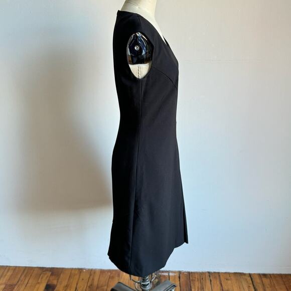 CALVIN KLEIN Black Sleeveless Dress w/ Pleated Skirt - Picture 5 of 8